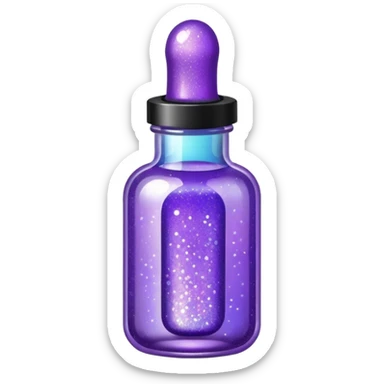 glitter purple remedy sticker