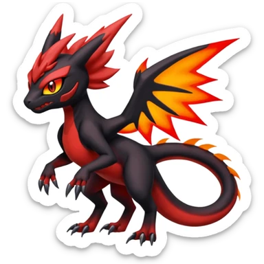 Colorful Cool Badass  Meloetta-Litten-Salandit-Guilmon-Darkrai-Pokémon-Fakémon-fusion-hybrid-creature sticker