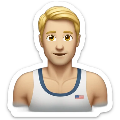 Greg a white man who runs 10km very fast sticker