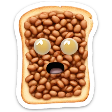 beans on toast  sticker