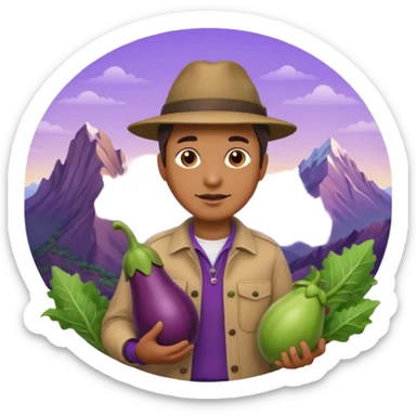 make eggplant vertical in his mount sticker