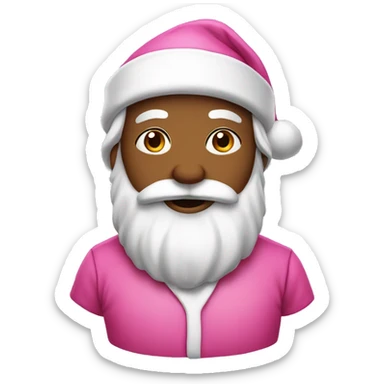 santa clause wearing pink clothes  sticker