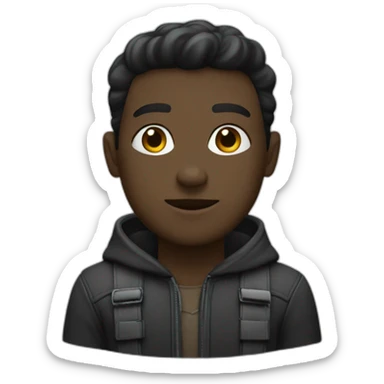 G negra con un guion encima  sticker