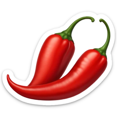 spicy chili pepper, vibrant, expressive sticker