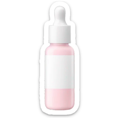 Pale pink serum bottle with white top sticker