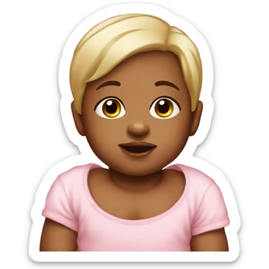 baby with 2 bunny tee sticker