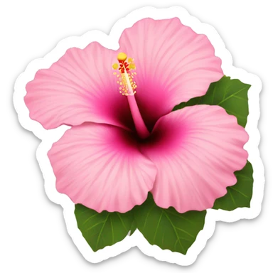 pink hibiscus sticker