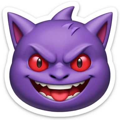 Gengar 2d emoji sticker