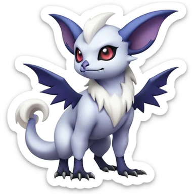 Edgy Cool Kawaii Noibat-Absol-Pokemon Full Body sticker