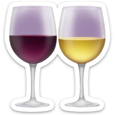 wine glasses sticker