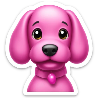 Pink balloon dog sticker