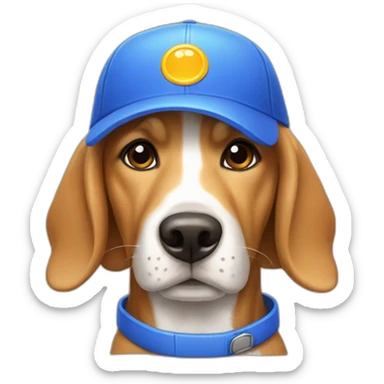 Super dog with cap sticker