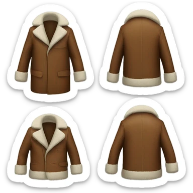 leather and Sherpa coat sticker
