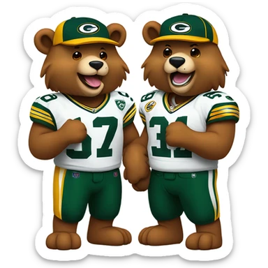 Bears rooting for the Green Bay Packers sticker