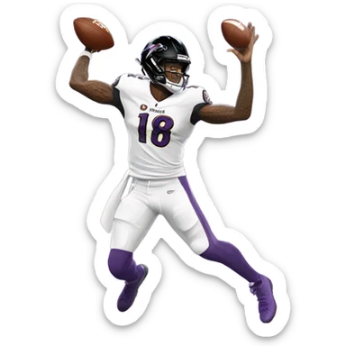 Lamar Jackson throwing a pick  sticker
