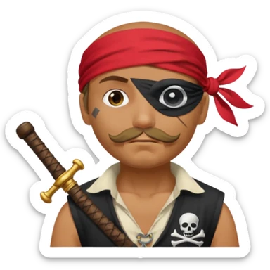Make a pirate doing the 67 meme sticker