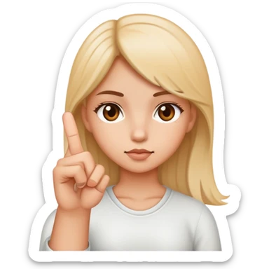 girl with a middle finger up sticker