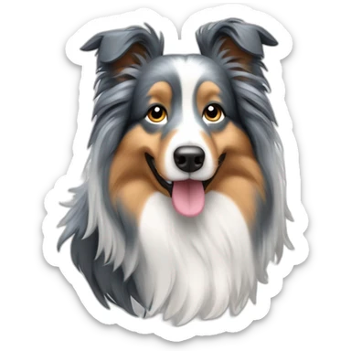 Blue merle shetland sheepdog judge sticker