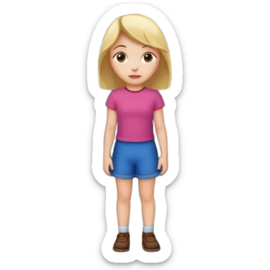 Girl standing near mountain  sticker