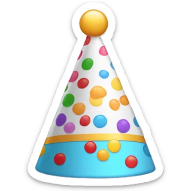 Birthday party hat sticker