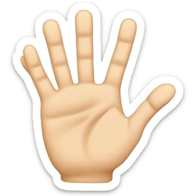 Hand with the third and forth finger up and all the others down sticker