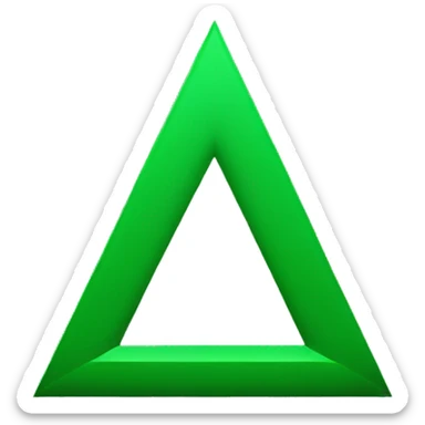 downward triangle in green color sticker