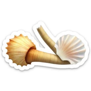 palm tree with seashell sticker