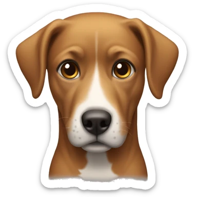 Persona sorprendida con una cabeza de perro  sticker