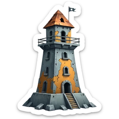 Ruined spy tower sticker