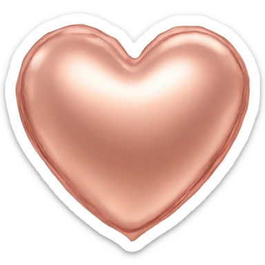 rose gold heart sticker