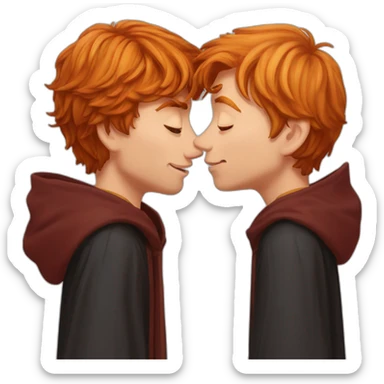 Harry Potter kissing Ron Weasley sticker
