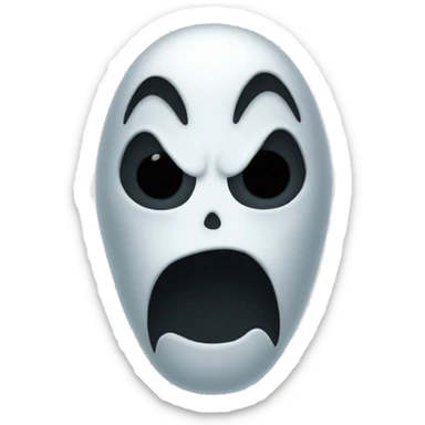 ghost face scary sticker