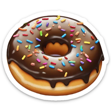 brown donat sticker