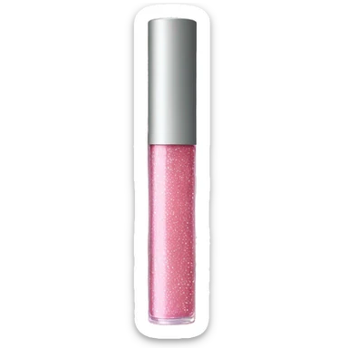 Light Pink sparkly lip gloss tube sticker