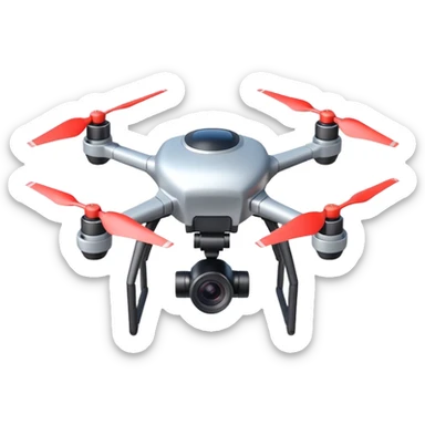 professional camera drone object icon, stabilized gimbal camera, large lens, futuristic drone body, 3D cartoon, mobile game icon style, centered, clean background, no text, no watermark
  sticker