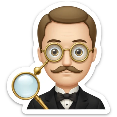 can you change that to him looking through a long monocle sticker