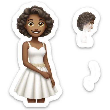 Birthday Girl White sticker