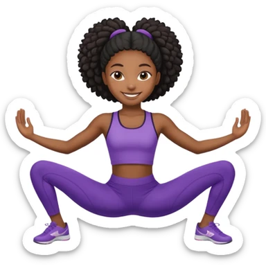 Black girl doing splits  sticker