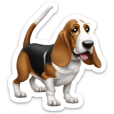 basset hound twerking sticker