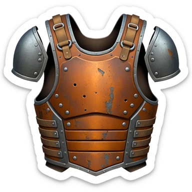 Rusted warrior body armor sticker