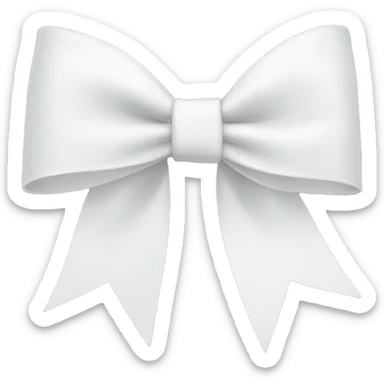 white bow sticker