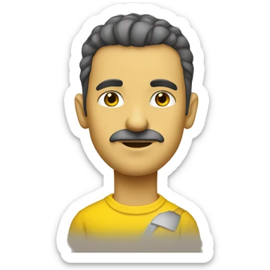 Otto von Guericke in yellow tshirt sticker