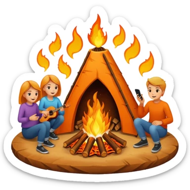 Bonfire Night with music sticker