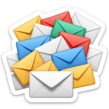 a lot of notification mail to respond sticker