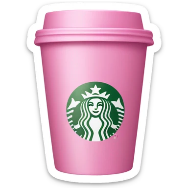 Pink Starbucks cup sticker