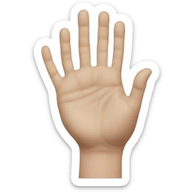Hand in the shape of an F sticker