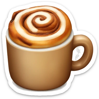 cinnamon bun and coffee sticker