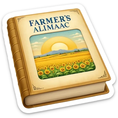 portable Farmers' Almanac sticker