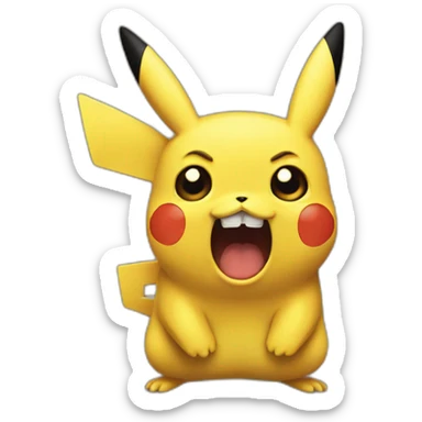 pikachu-scared sticker