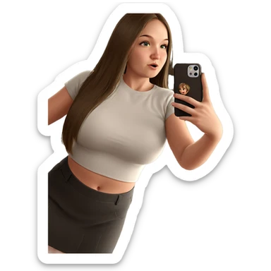 girl taking selfie indoors sticker